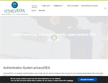 Tablet Screenshot of privacyidea.org